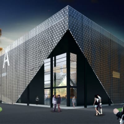 Vision om hur den nya arenan i Sandviken kommer att se ut.