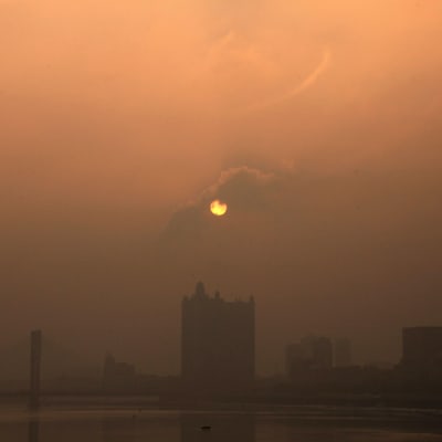 Jilin kaupunki verhoutui ilmansaasteisiin 29. tammikuuta. 