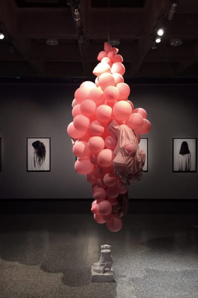 Foto på rosa ballongkluster