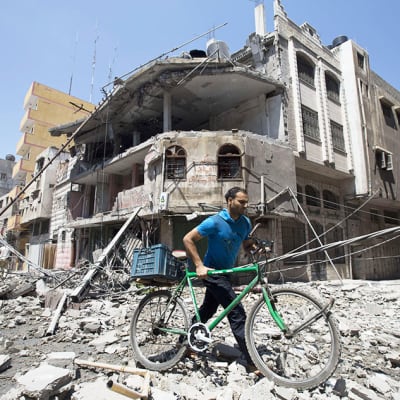 Näkymä Gazan kaupungissa 23. heinäkuuta.