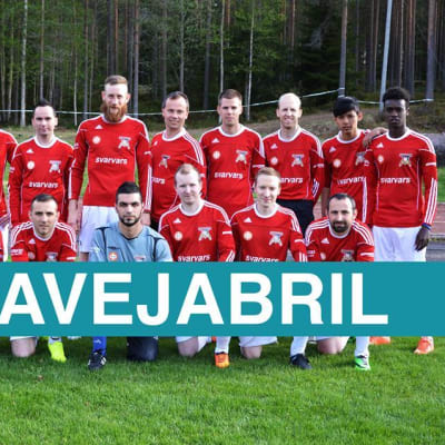 Munsala United har startat kampanjen #SaveJabril. Här en lagbild.