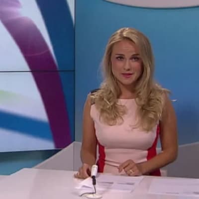 Eva Brunell presenterar nyheterna i Tv-nytt.