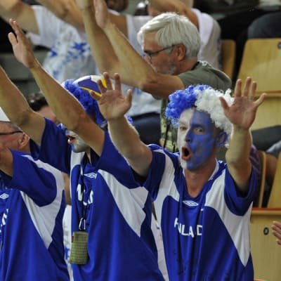 Finska fans vid volleyboll-EM