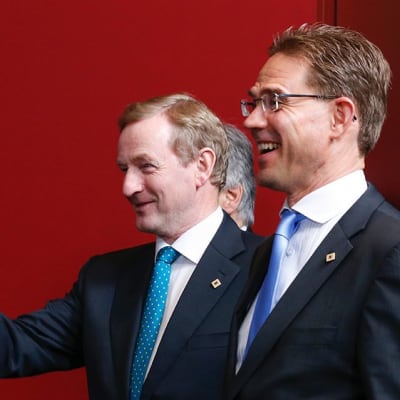 Irlannin pääminister Enda Kenny ja pääministeri Jyrki Katainen Brysselissä kesäkuussa 2013.