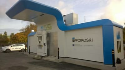 Woikoskis tankstation när den ännu var i bruk.