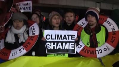 Protest mot klimatmöte