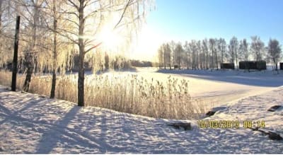 Tidig morgon nere i Sandviken i Vasa.