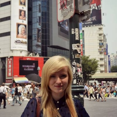 Sabina Wärn i Tokyo.