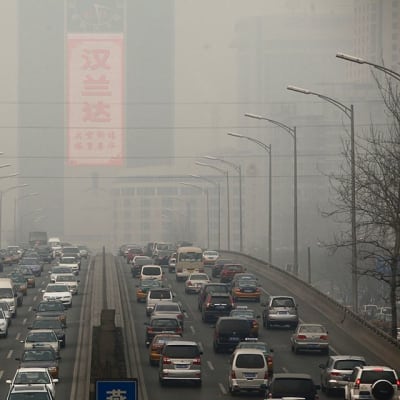 Ilman saastepitoisuudet Pekingissä ovat pahinta luokkaa Kiinassa.