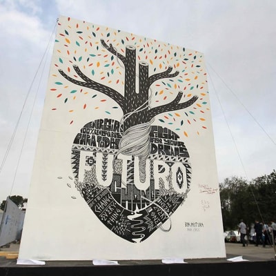 Espanjalaiset taiteilijat Javier Serrano ja Pablo Puron olivat tehneet isokokoisen graffitityön ilmastomuutoksen pysäyttämiseksi.