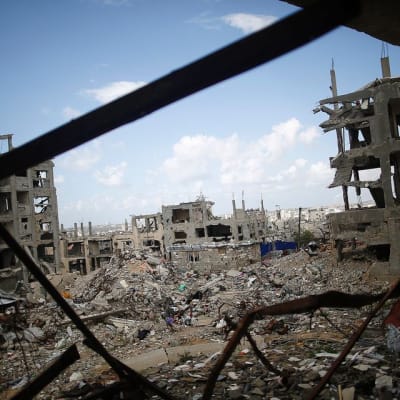 Näkymä Al Shejaeiyan kaupunginosaan Gazassa 12. maaliskuussa.