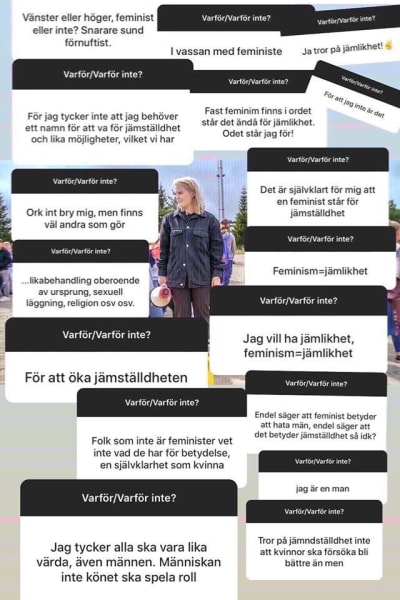 Yle X3M Guld:s följare på Instagram hade många åsikter om feminism.