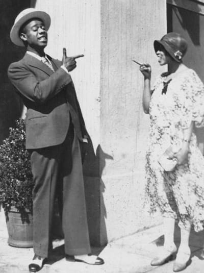 Louis Armstrong och Lil Hardin i Los Angeles 1930