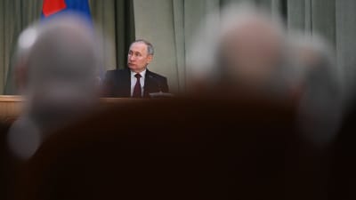 Rysslands president Vladimir Putin den 15 mars 2023.