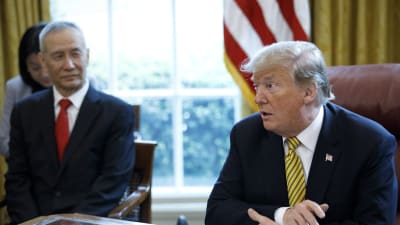 USA:s president Donald Trump träffade Kina "handelskejsare" vicepremiärminister Liu He i Vita huset