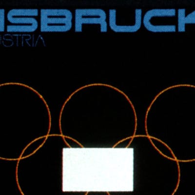 Ote Innsbruckin talviolympialaisten julisteesta (1976).