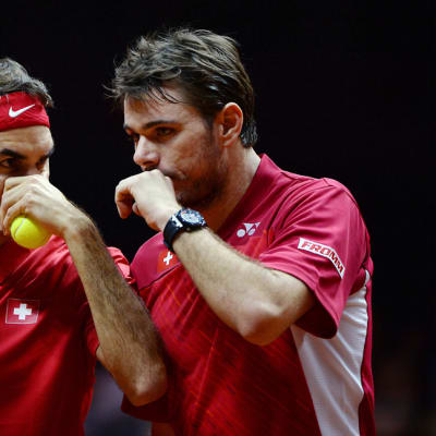 Roger Federer ja Stanislas Wawrinka.