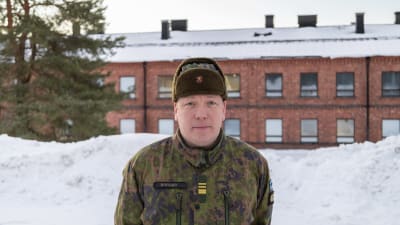 Premiärlöjtnant Joakim Borgar på Nylands Brigad. 