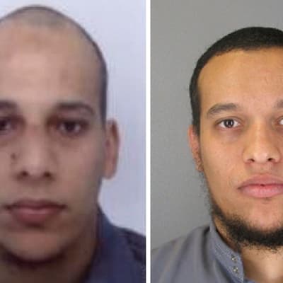Ranskan poliisin julkaisema kuva Charlie Hebdon iskun tekijöiksi epäillyistä veljeksistä Cherif Kouachista (vas.) ja Said Kouachista.