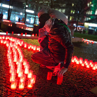 Aidsista muistuttava tapahtuma Berliinissä 30. marraskuuta 2013.