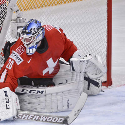 Reto Berra MM-kisoissa 2013.