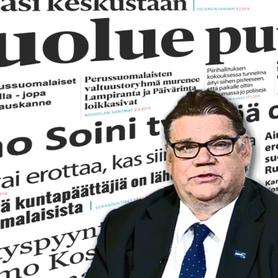 Perussuomalaiset lehtiotsikoissa