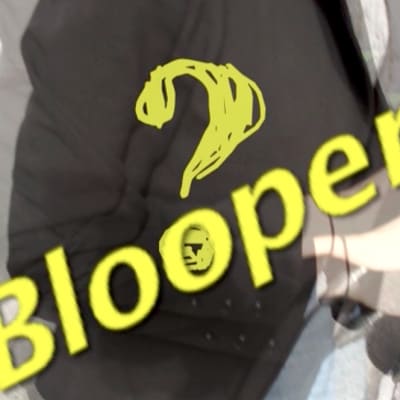 Bild med texten bloopers