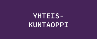 Violetilla taustalla teksti "yhteiskuntaoppi".