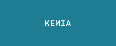 Sinisellä taustalla teksti "kemia".