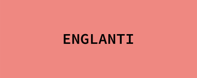 Vaaleanpunaisella taustalla teksti "englanti".