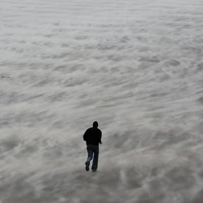 På stranden i Blankenberg i Belgien