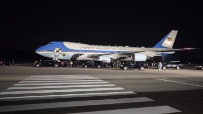 En bild på flygplanet för USA:s president.