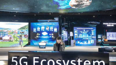 Huawein esittelytila Dongguanissa.