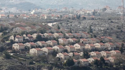 Den israeliska bosättningen Ofra på Västbanken 5.2.2020