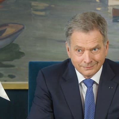 President Sauli Niinistö höll sitt nyårstal den 1 januari 2017.