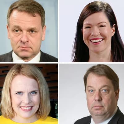 Montage med porträtt på Jan Vapaavuori, Anni Sinnemäki, Veronika Honkasalo, Pilvi Torsti, Mika Raatikainen, Pentti Arajärvi, alla är politiker i Helsingfors fullmäktige.