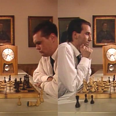 Sketch om schackspel i Morjens, 1992