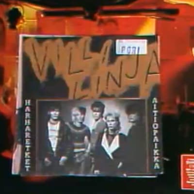 Villi Linja -yhtyeen levyn kansi ohjelmassa Kotimaan katsaus (1987)