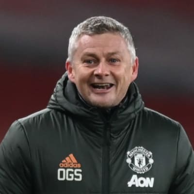 Manchester Uniteds tränare Ole Gunnar Solskjær under matchen mot Arsenal.