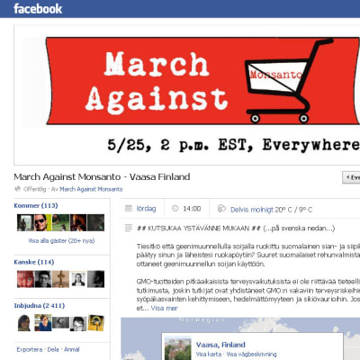 Facebookgruppen March against Monsanto i Vasa