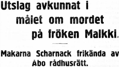 Rubrik i Hufvudstadbladet den 5/7 1928