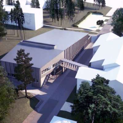 Eb bild över Katarinaskolans nya planerade tillbyggnad.