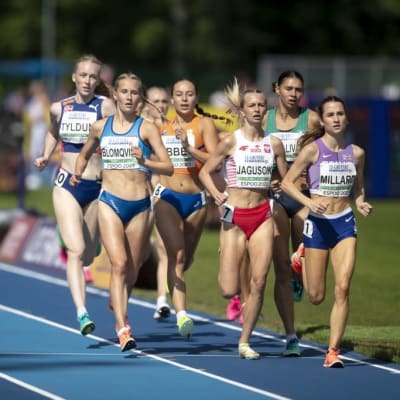 Nathalie Blomqvist springer 1500 meters försöket i U23-EM.