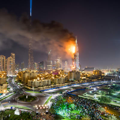 Address-hotelli tulessa Dubaissa 31. joulukuuta 2015. 