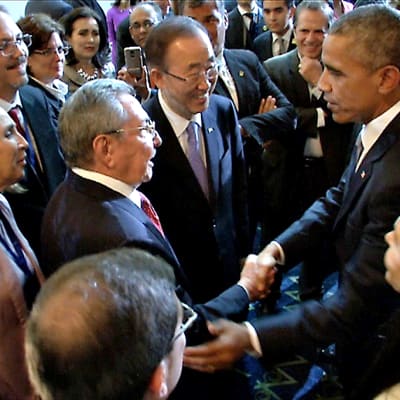 Raul Castro ja Barack Obama.