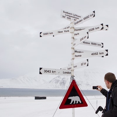 Viitta Longyearbyen lentokentällä.