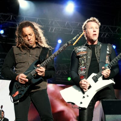 Metallican Kirk Hammet ja James Hetfield Sonisphere 2012.