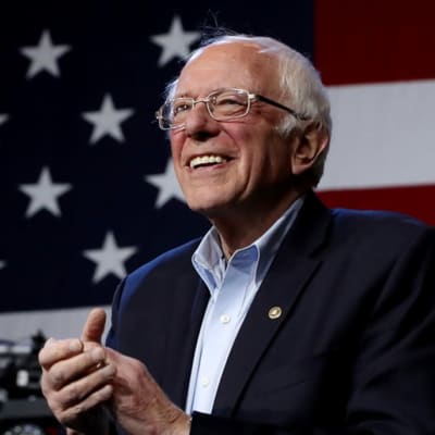 Kollage på Bernie Sanders och Joe Biden.