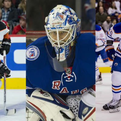 Sami Vatanen, Antti Raanta och Iiro Pakarinen.