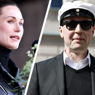 Yhdistelmäkuvassa Sanna Marin ja Jussi Halla-aho.